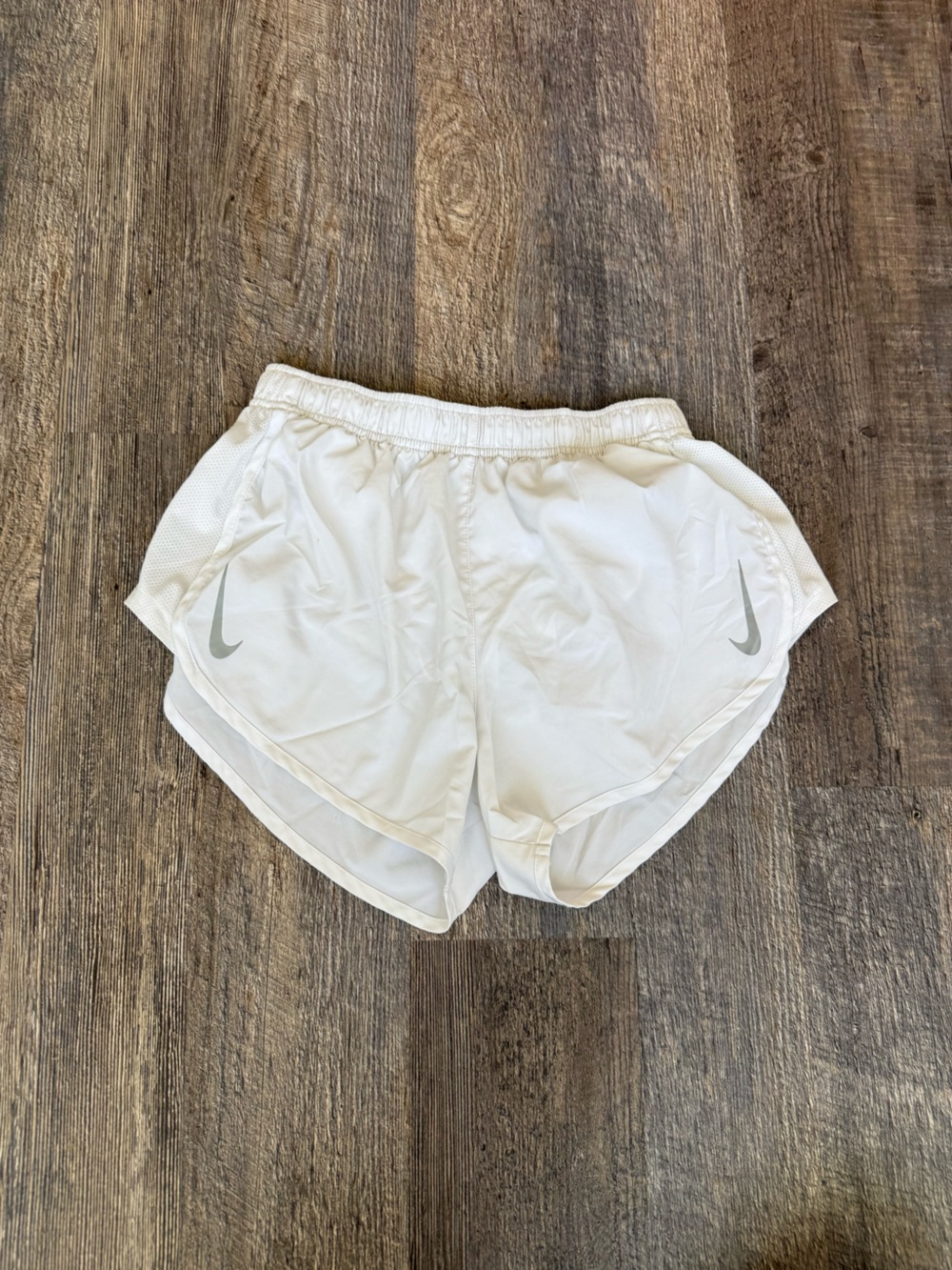 Nike Dri-FIT Tempo Running Shorts White Athletic Women's Size Medium